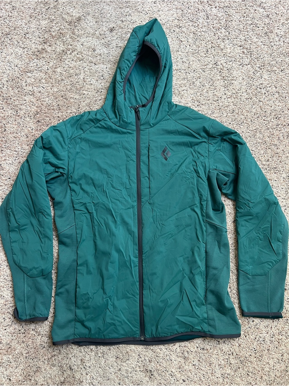 Black Diamond First Light Hybrid Hoody Large Green Jacket